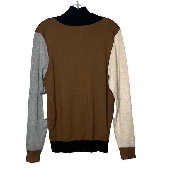 Calvin Klein Turtleneck Sweater Women's XL Colorblock - Picture 6 of 15